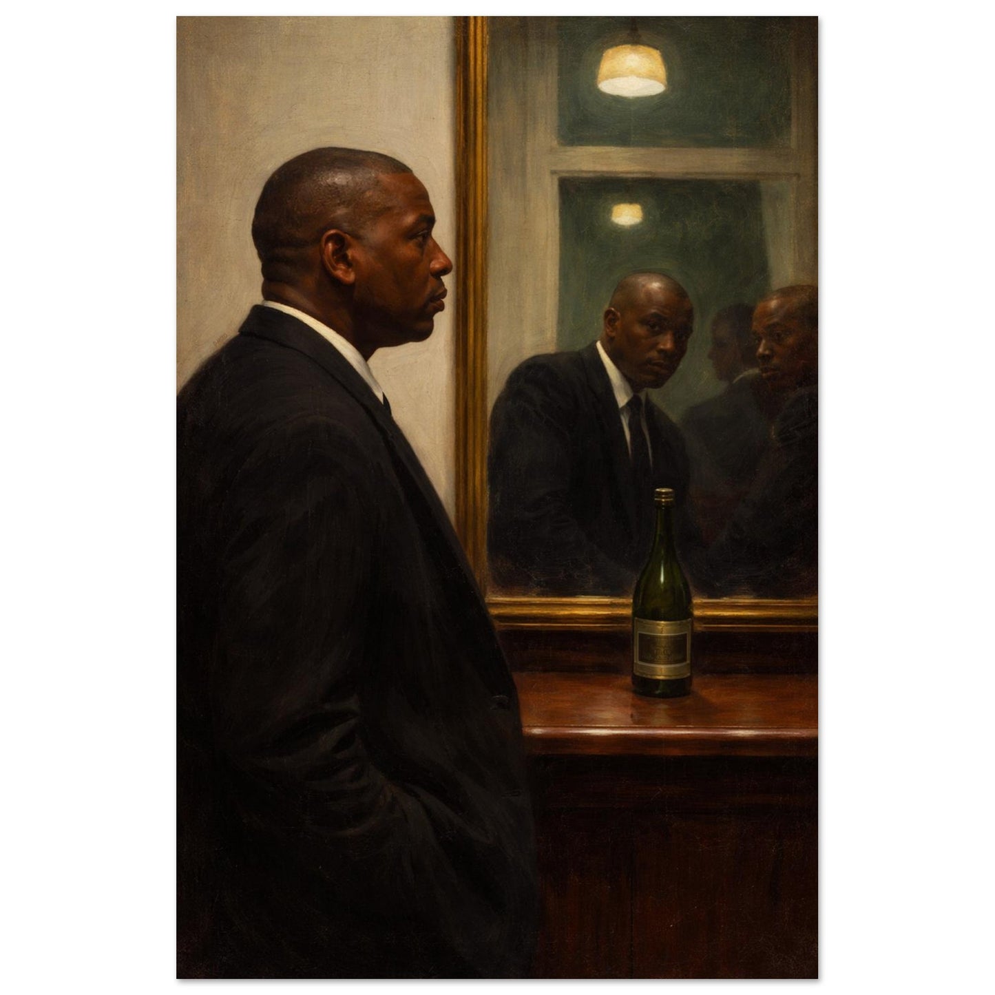 Quiet Reflection Matte Paper Poster Museum-Quality Moody-Figurative