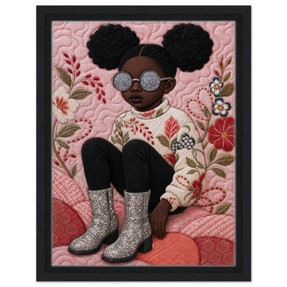 Glitter Gaze Quilt-Inspired Poster on Matte Museum-Quality Paper