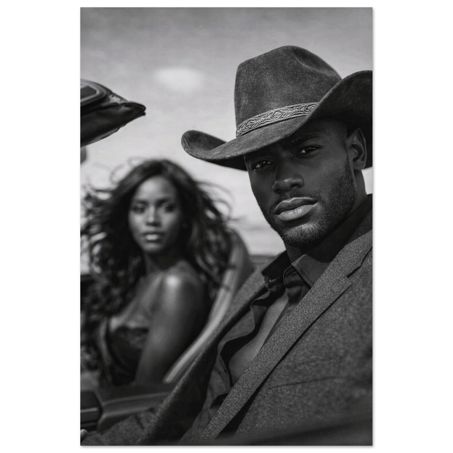 Western Noir Matte Paper Poster - Museum-Quality Cinematic-Noir