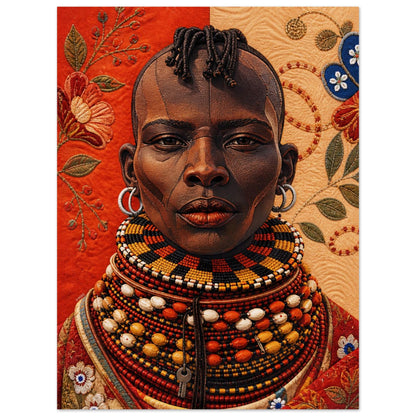 Heritage Black Woman Quilted-Style Museum Quality Matte Paper Poster