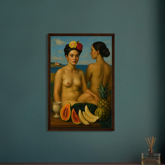 Seaside Goddesses Framed Canvas Classical-Realism Coastal